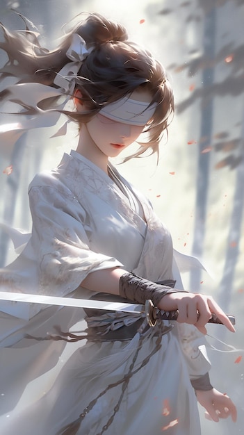 Best of Anime girl with blindfold