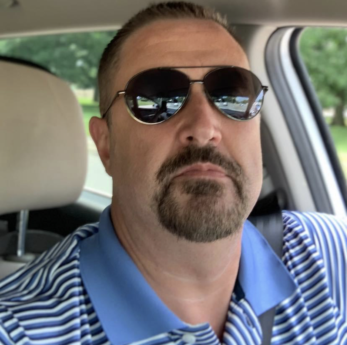derek duckett add sunglasses selfie in a car meme photo