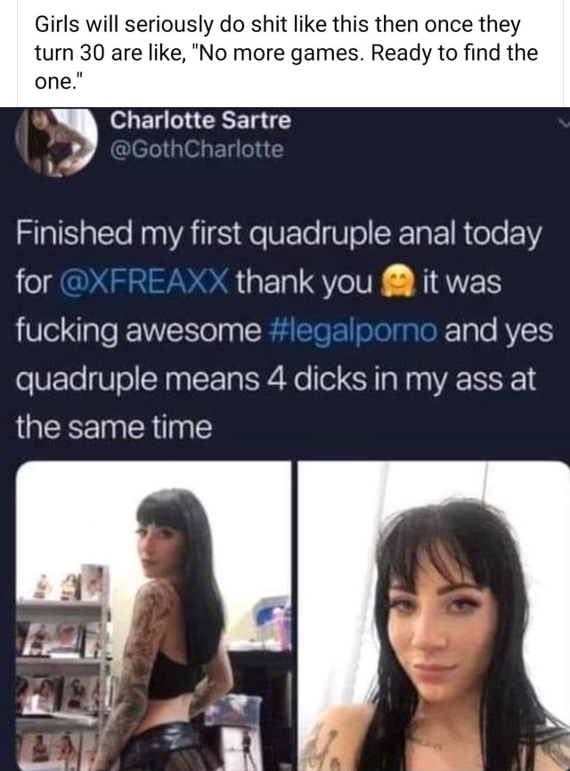 charlotte sartre quadruple anal