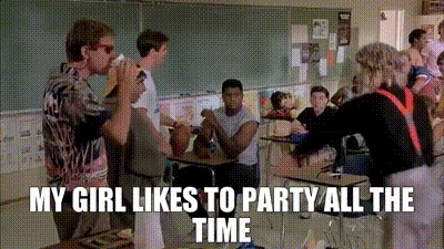 Best of Party all the time gif