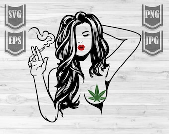 Sexy Women Smoking Weed palm tube