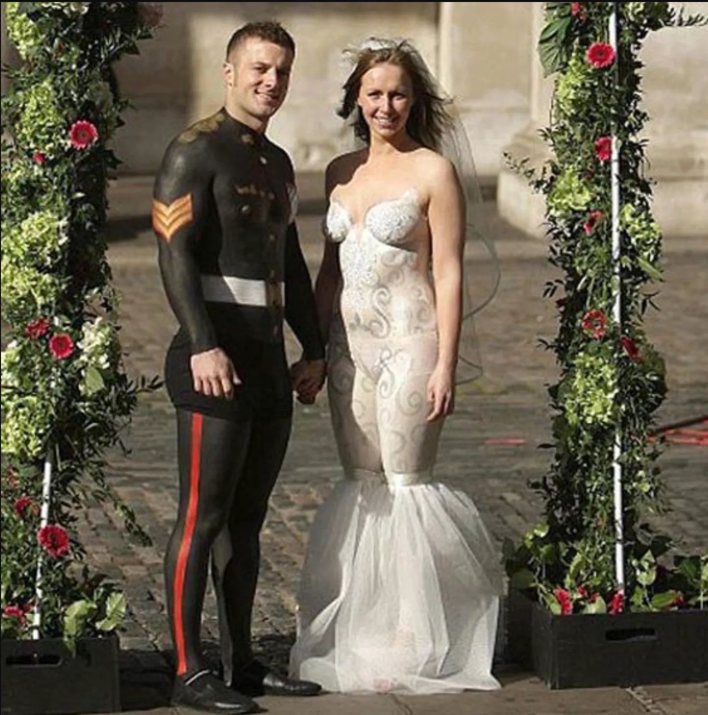 Body Paint Wedding Dresses That Hide Nothing At All cookie jar