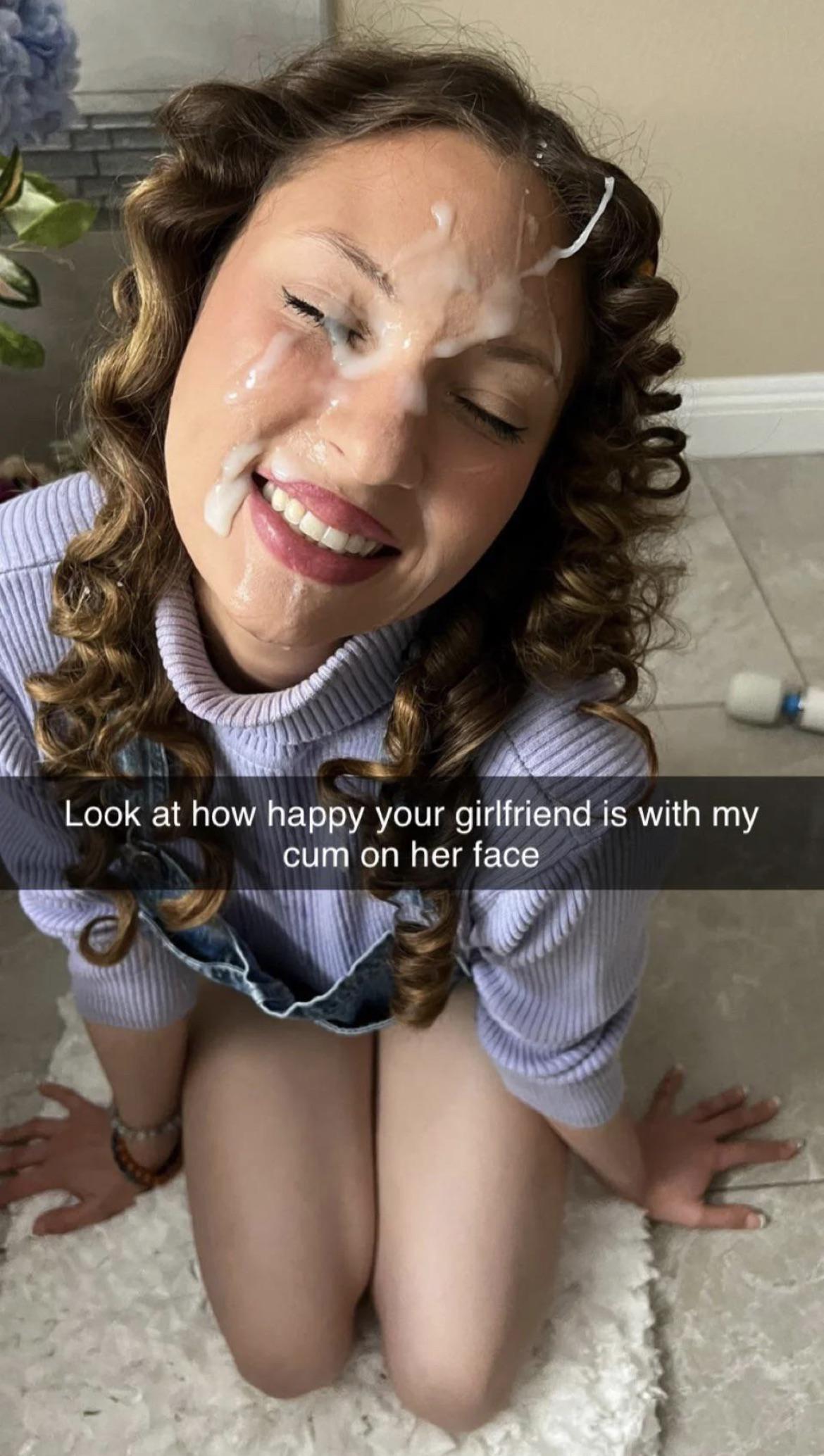 wife with cum on her face