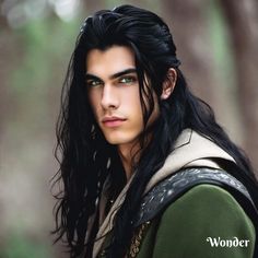 black haired elf male