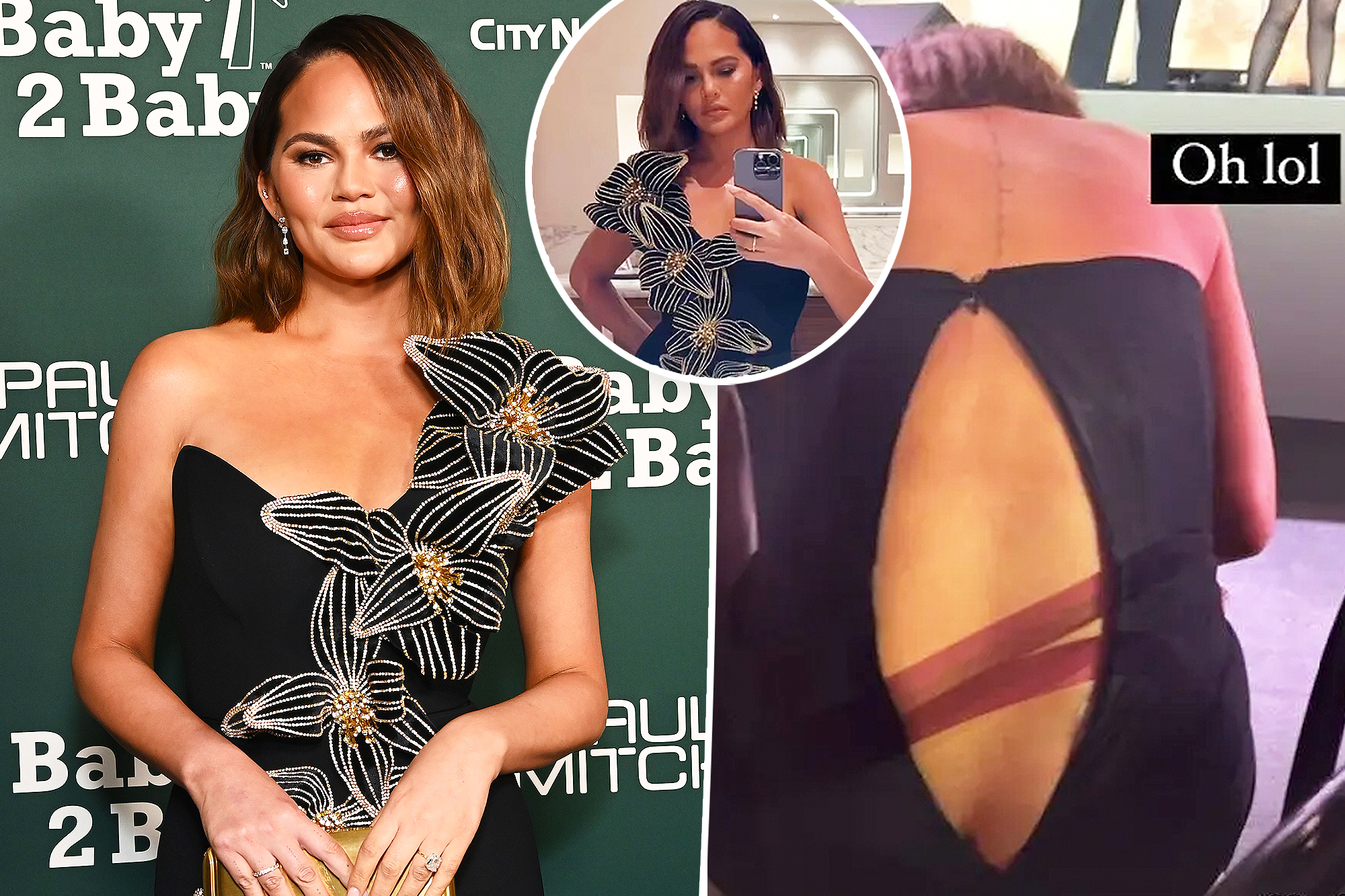 abby dion recommends chrissy teigen wardrobe malfunction uncensored photos pic