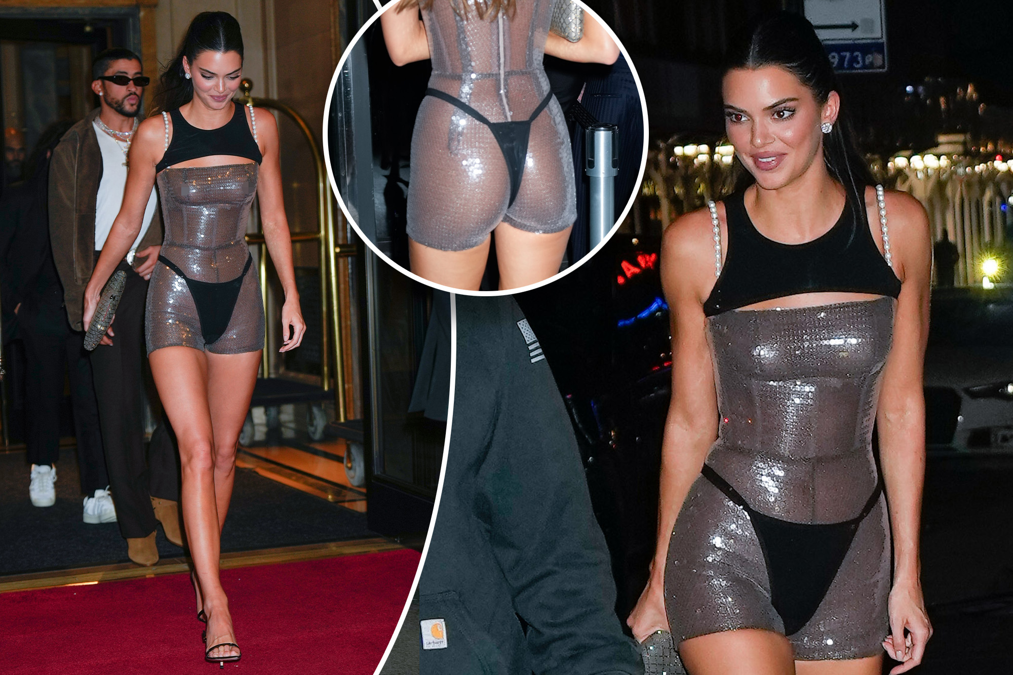 Kendall Jenner See Through Top Uncensored after divorce
