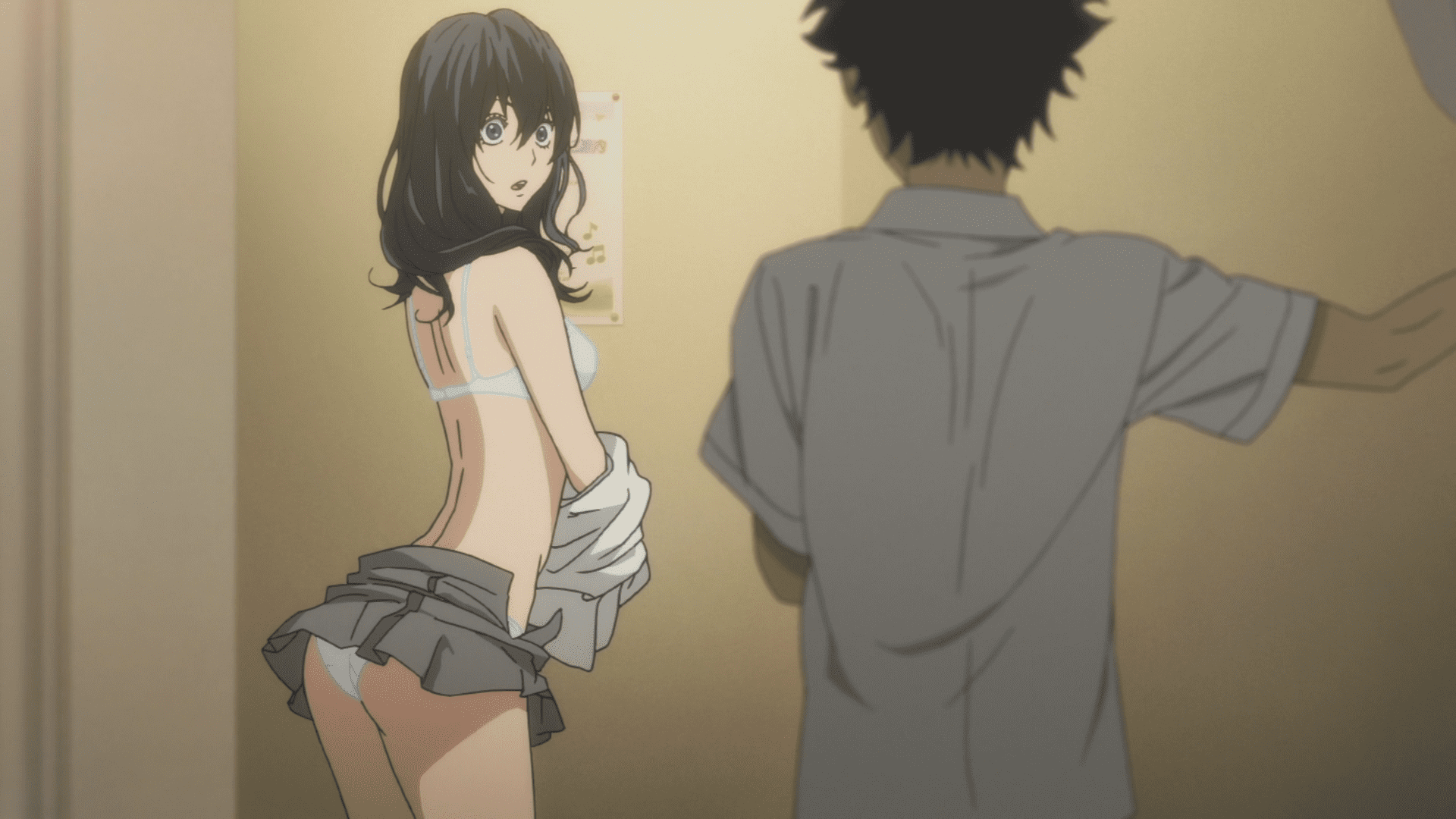 Best of Anime girl taking off shirt