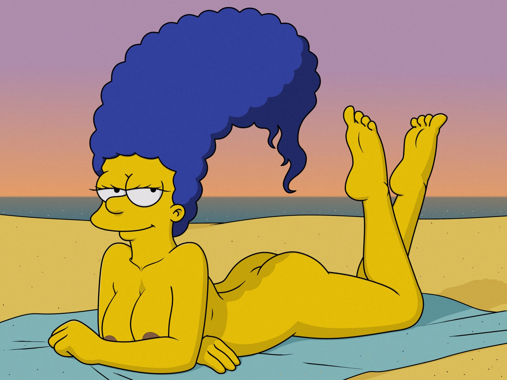 charles lan recommends marge and the nude beach pic