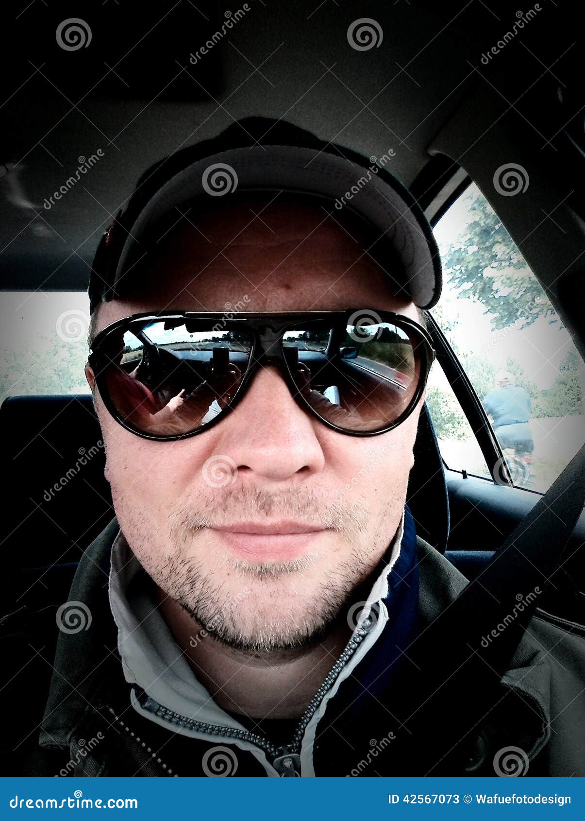 brian callaghan recommends sunglasses selfie in a car meme pic