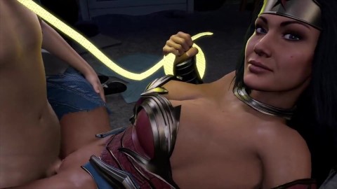 Wonder Woman Fucked cum bum