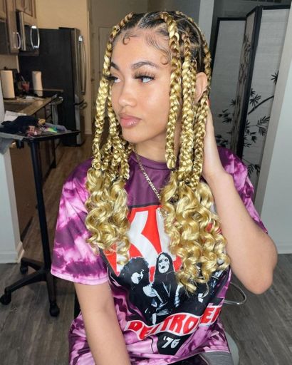 coi leray braids with curly ends