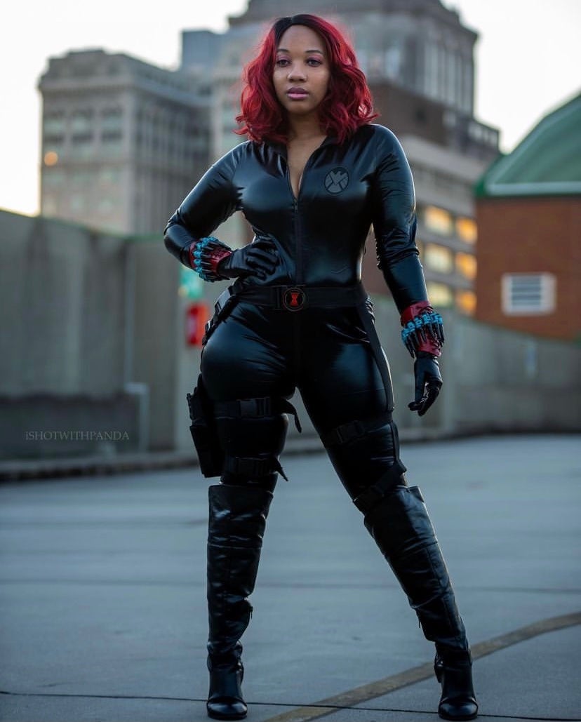 aziz almutairi recommends black widow latex costume pic