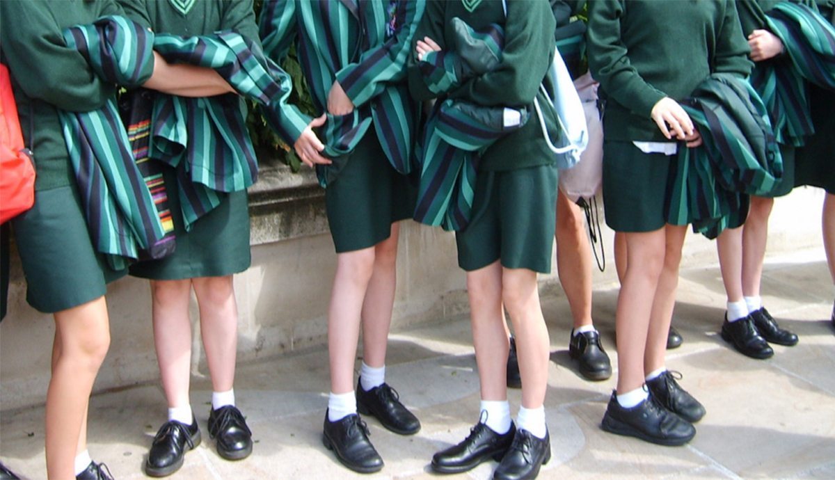 arben rafuna add up skirt at school photo