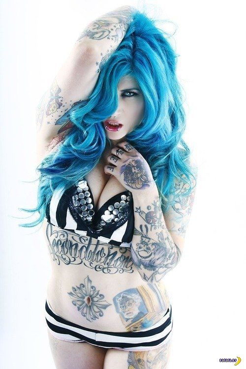 amit kunte add blue hair tattoo girl nude photo