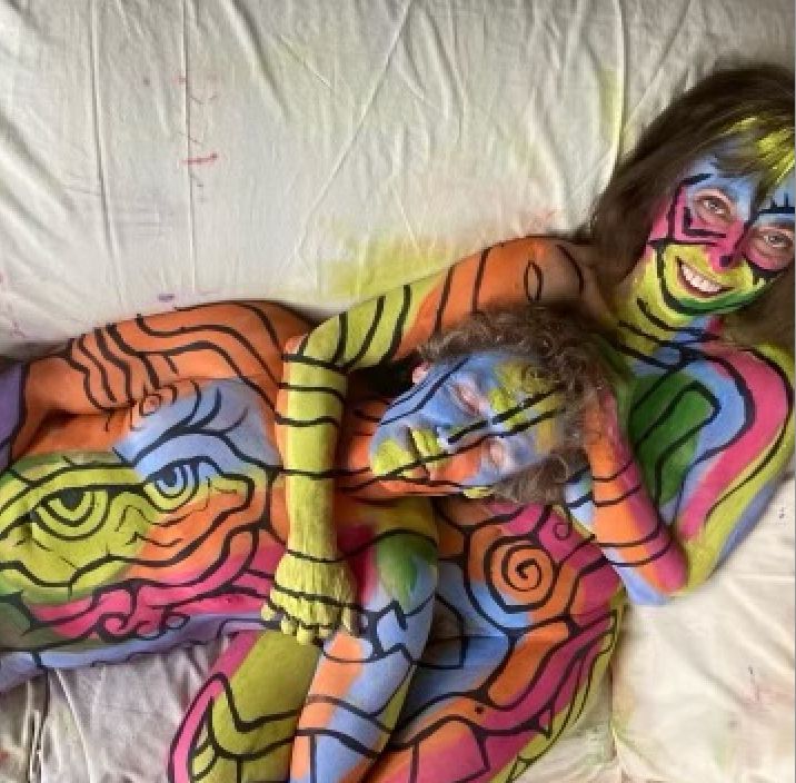 chelsea fall add body paint naked photo