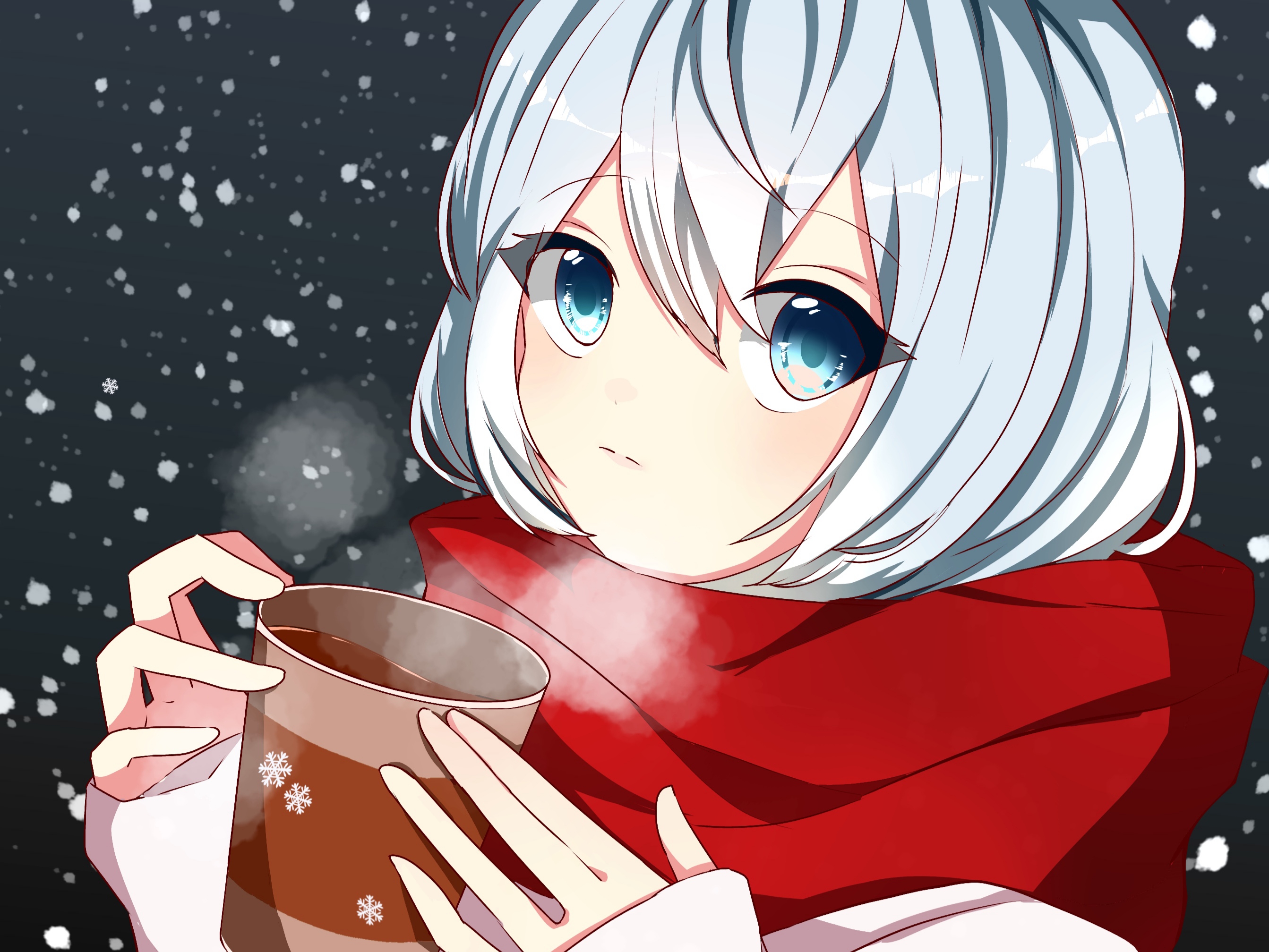 anime girl with chocolate