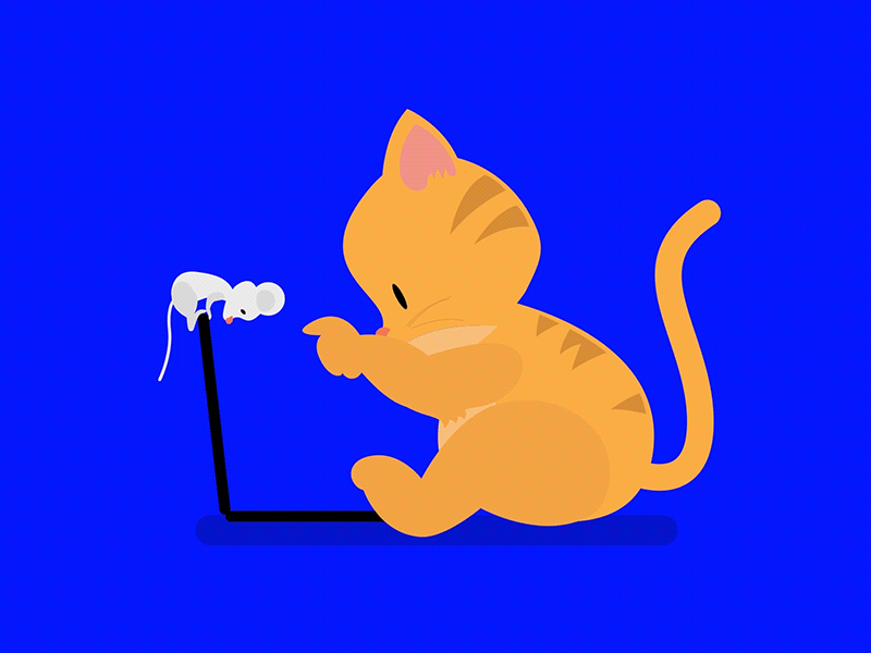 Best of Cat playing with mouse gif