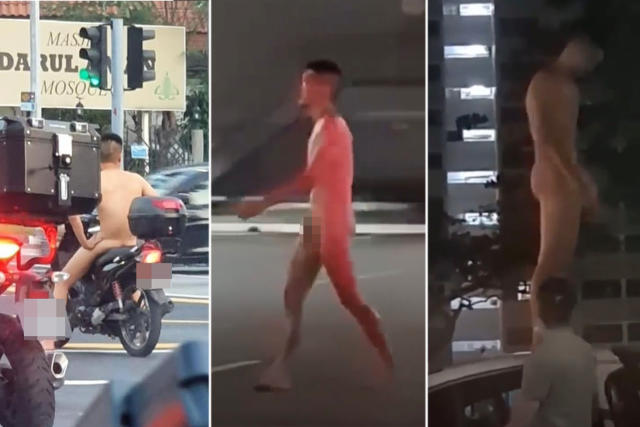 guy naked in public