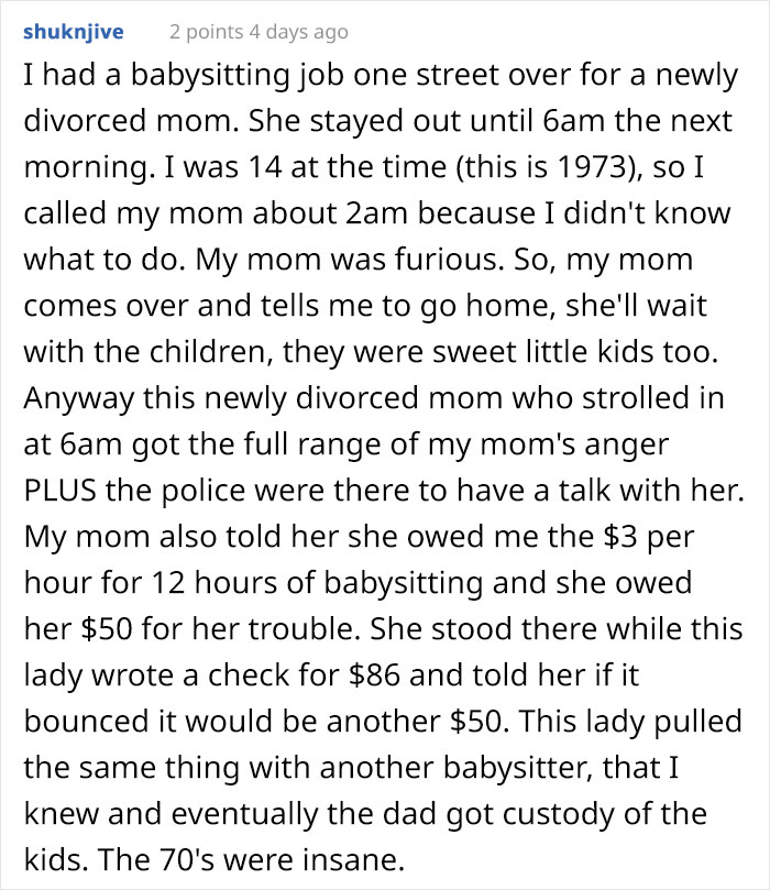 Best of Real babysitter stories