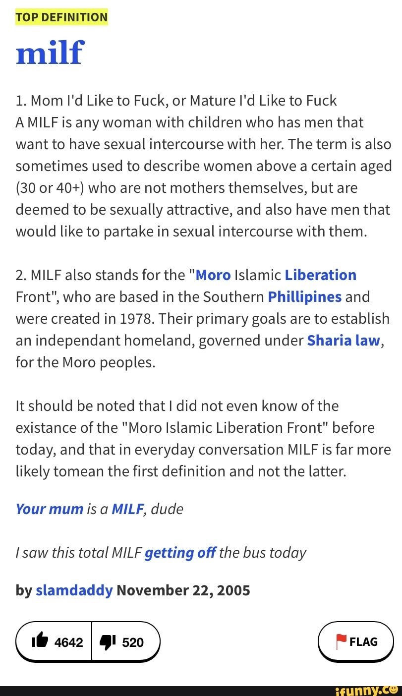 dennis grammenos recommends milf urban dictonary pic