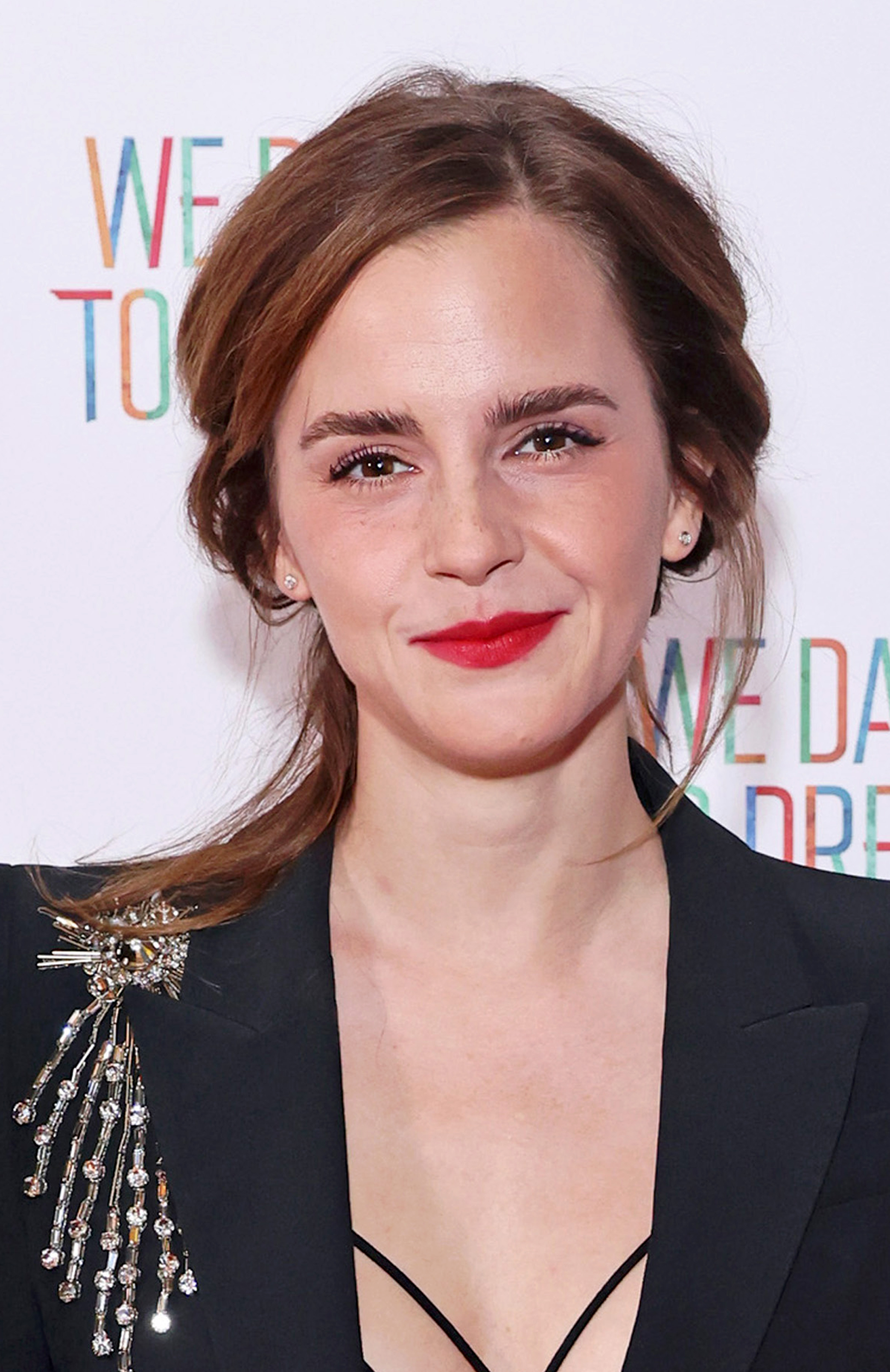 emma watson down blouse