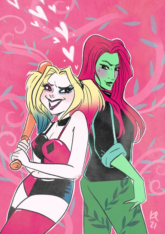 custard pie recommends harley quinn x poison ivy art pic