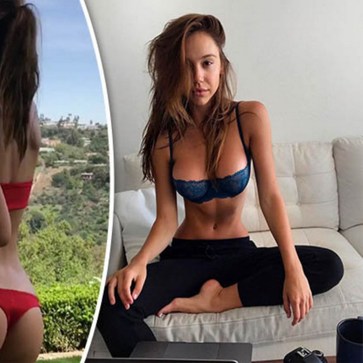 amy cattell share alexis ren black bikini photos