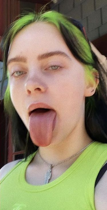 aqsa saif add billie eilish tongue photo