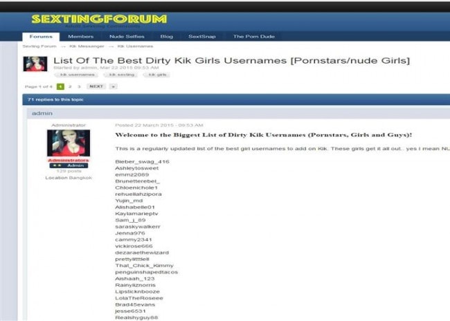 ademola sunday recommends Freaky Girl Kik Usernames