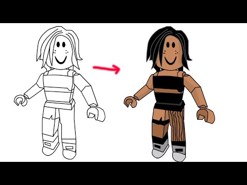 how to draw a roblox character girl