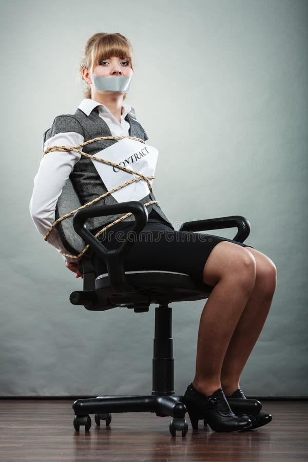 Woman Tied To Chair ass photo