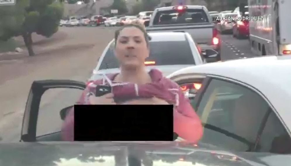 adina bell add women flashing from cars photo