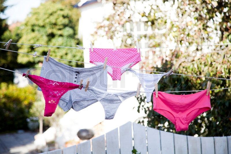 panties on clothes line