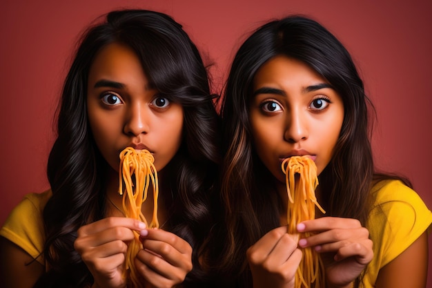 Best of Two girls eating out