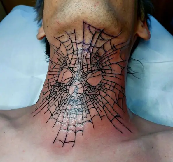 alessandra cardone recommends spider web throat tattoo pic