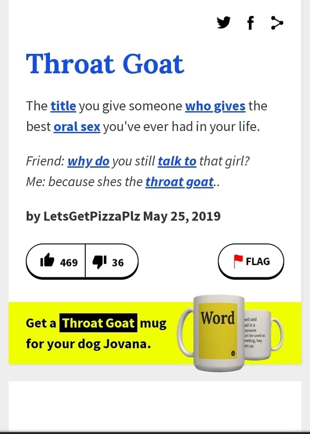 brent urban recommends Throat Goat Meaning