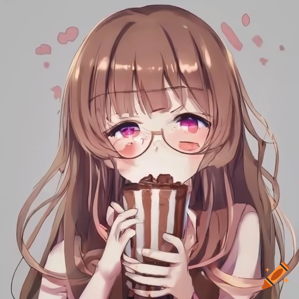 Best of Anime girl with chocolate