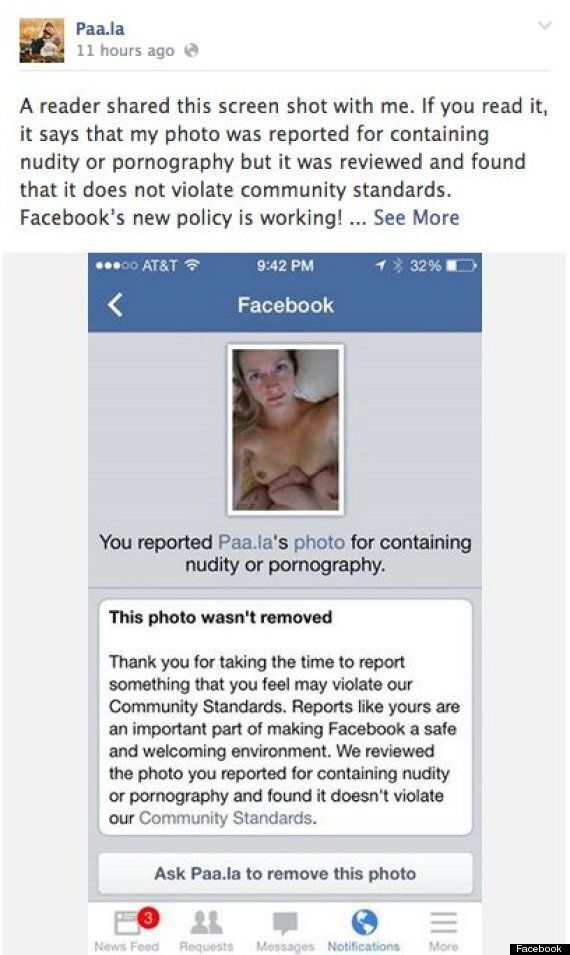 accidental nude on facebook