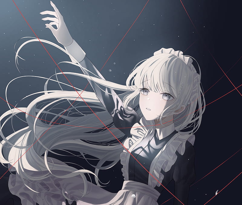 anime gray haired girl