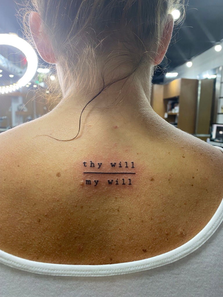 Thy Will Be Done Tattoo sexy boobs