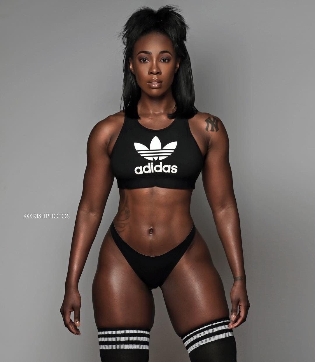 black fitness female models