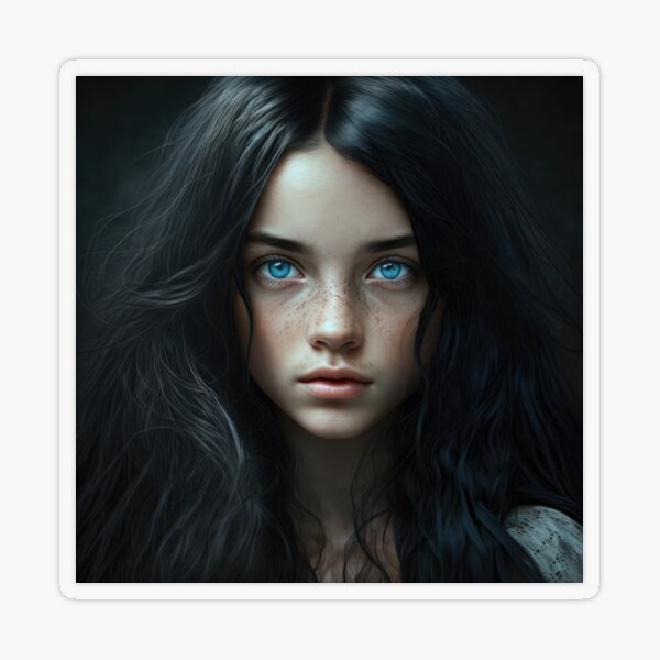 allison declercq share black hair blue eyes art photos