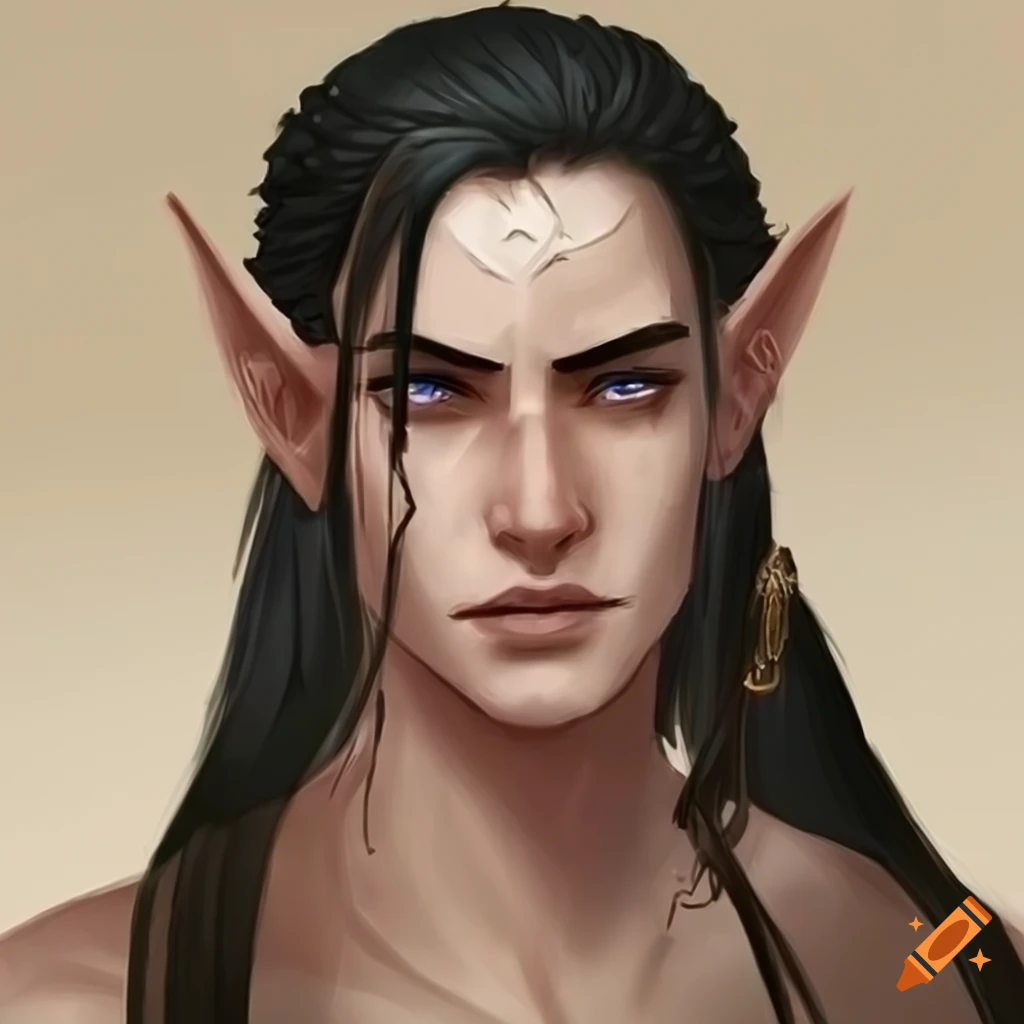 Best of Black haired elf male