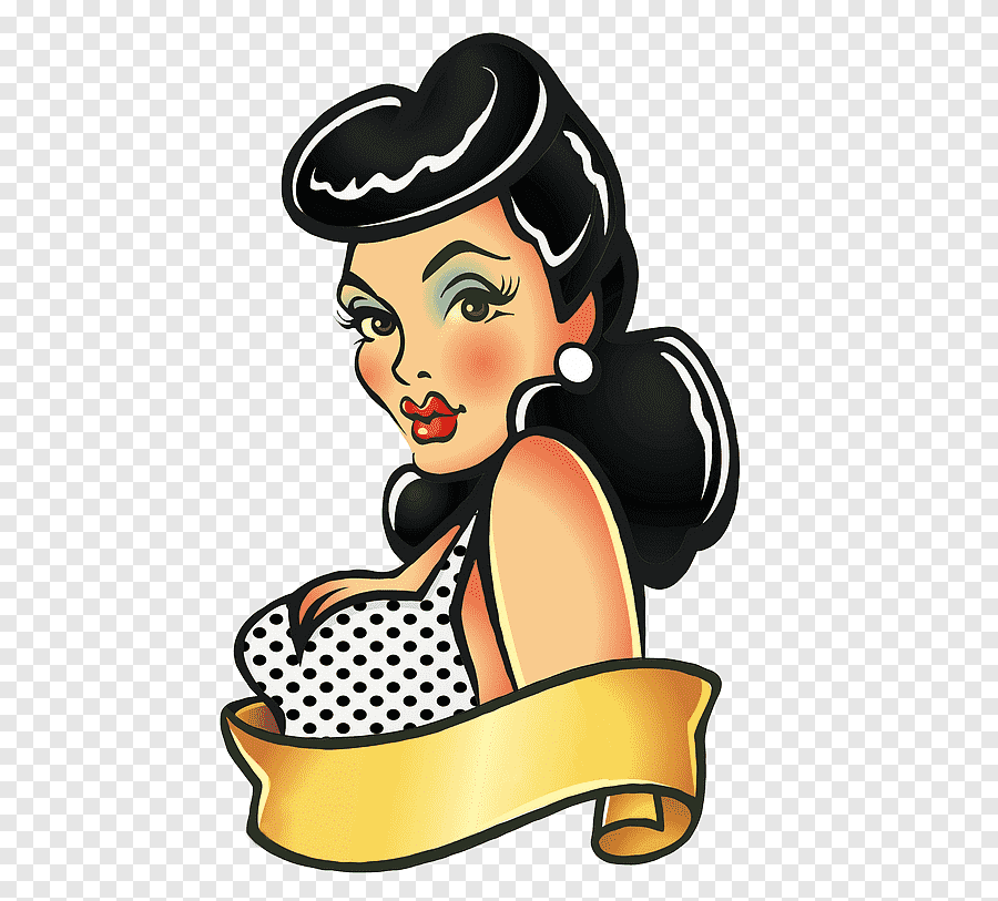 Best of Black haired pin up girl