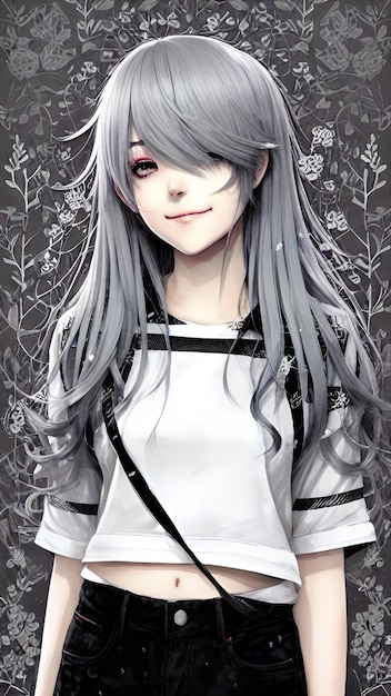 ashlee nicole campbell add anime gray haired girl photo