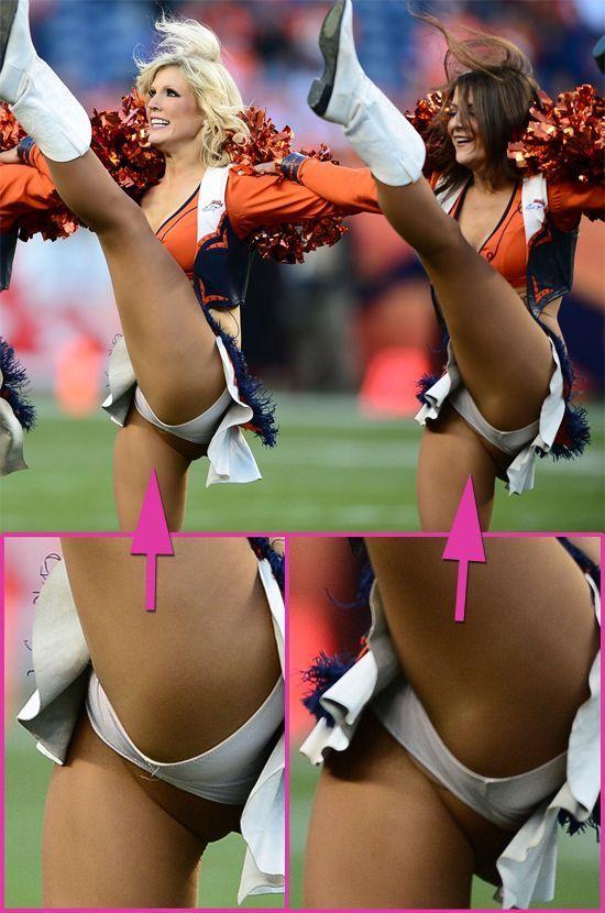 Cheerleader Upskirt Oops in edge