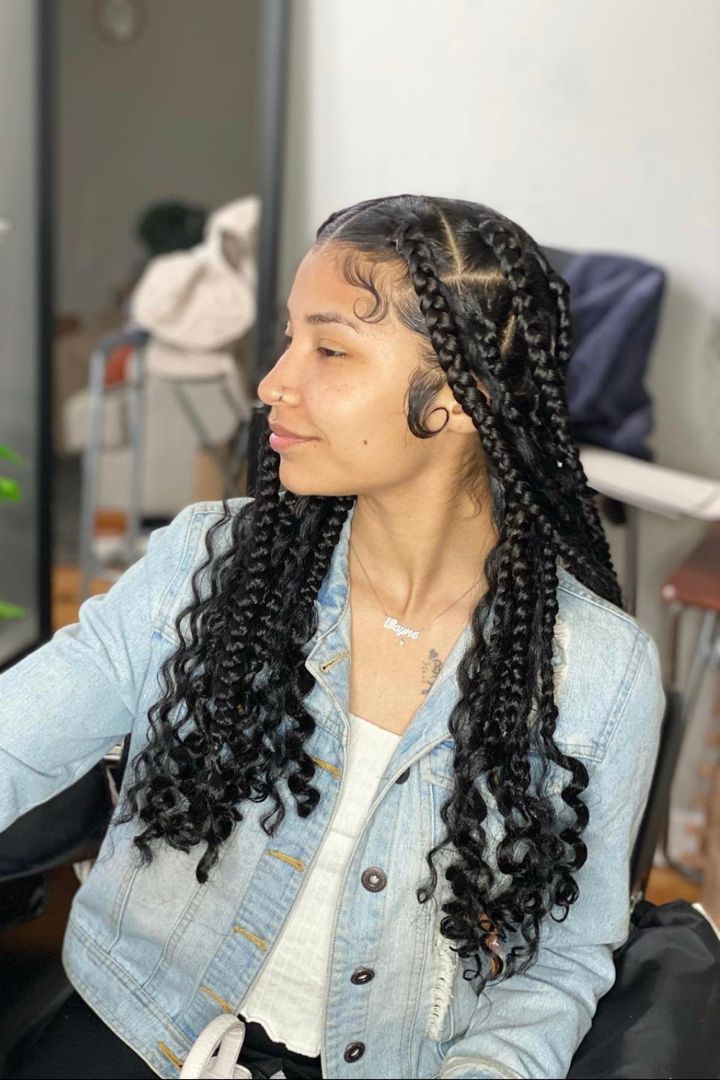 dian fajar add photo coi leray braids with curly ends