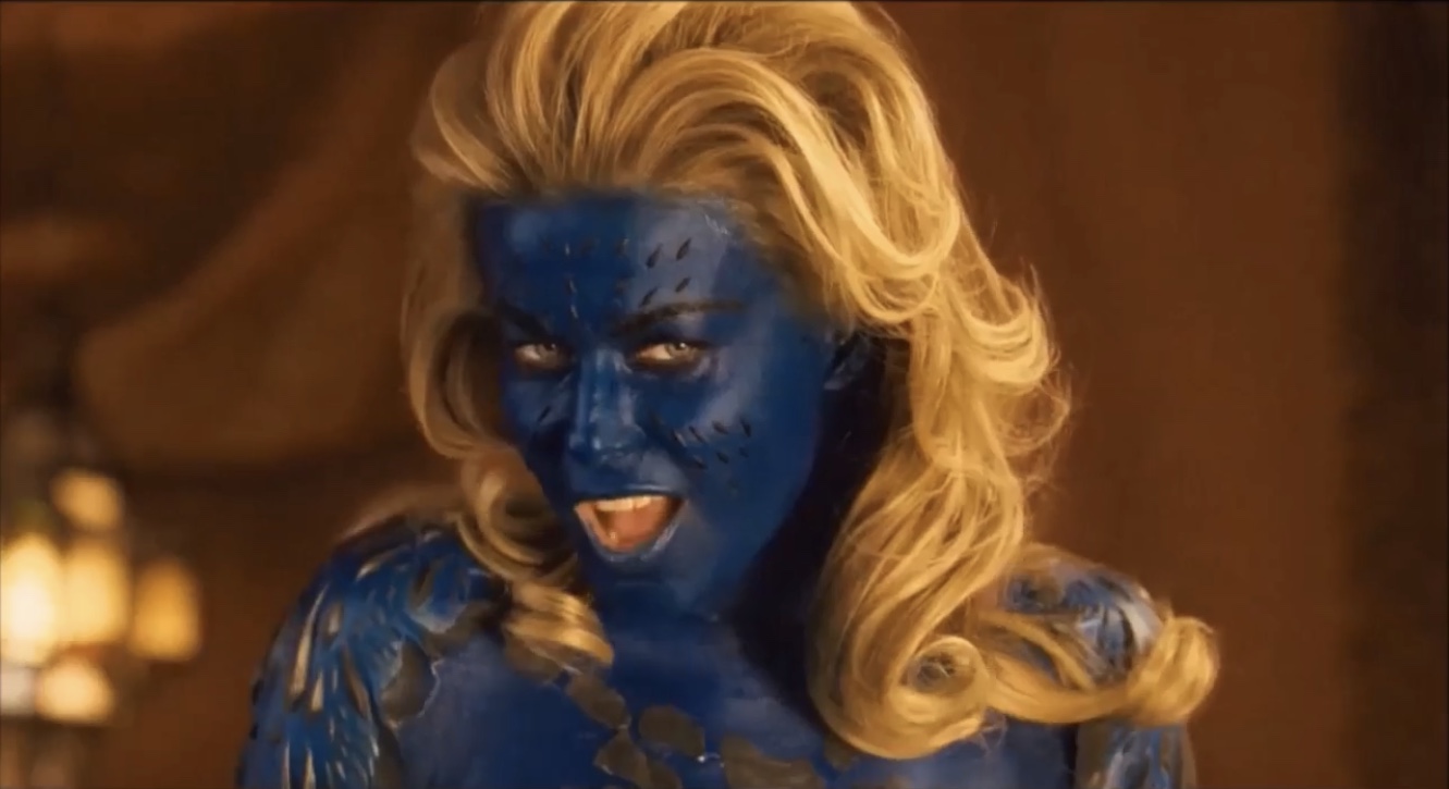 Carmen Electra As Mystique droped boob