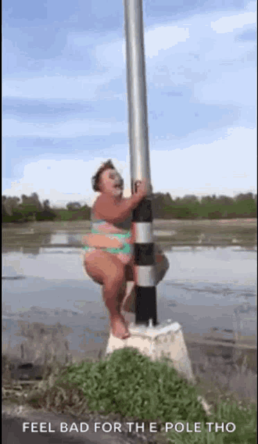fat lady pole dancing