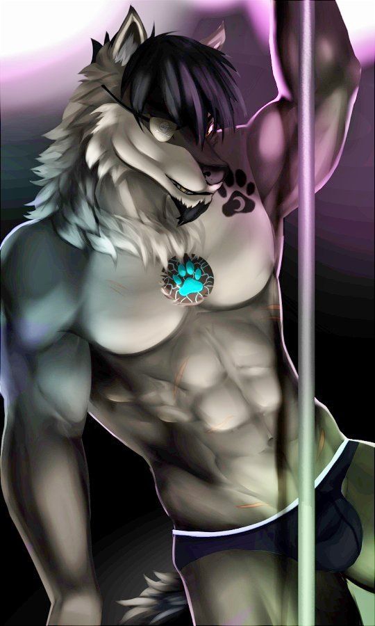 sexy male wolf furry